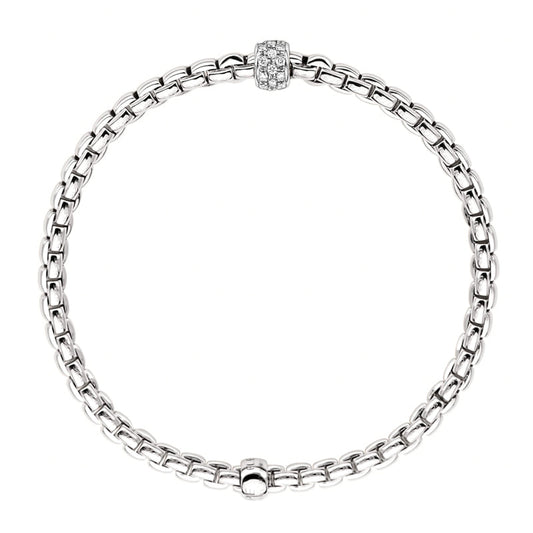 FP Eka Tiny 18ct White Gold .19ct Diamond Bracelet