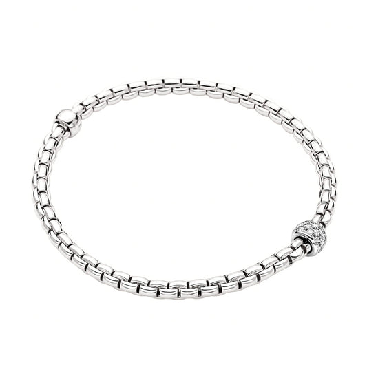 FP Eka Tiny 18ct White Gold .19ct Diamond Bracelet