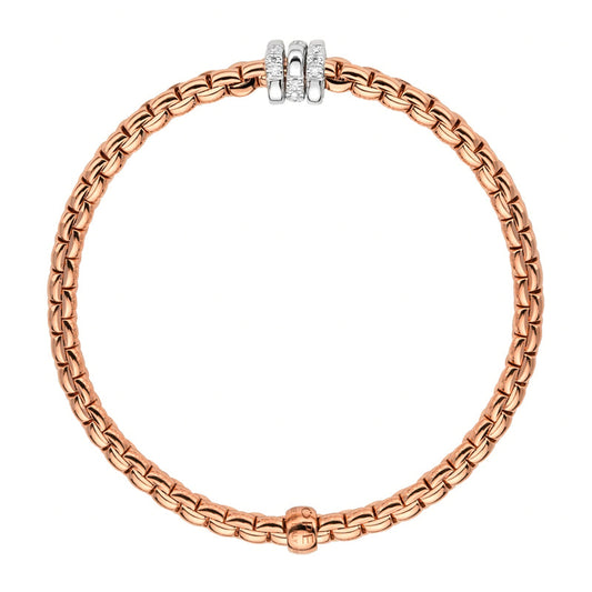 FP Eka Tiny 18ct Rose Gold .16ct Diamond Bracelet