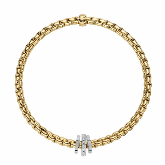 FP Eka 18ct Yellow Gold .15ct Diamond Bracelet