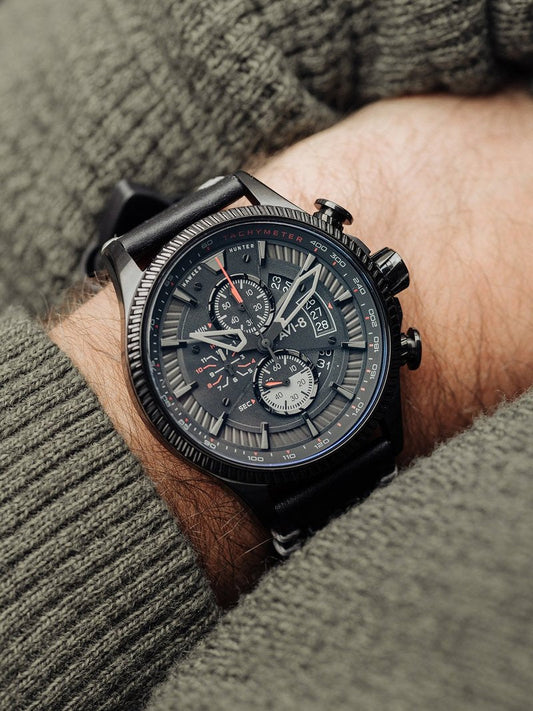 A8 Watch Hawker Hunter Avon Chronograph Stealth Black