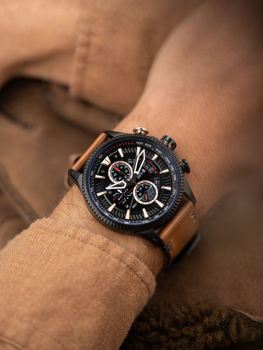 A8 Watch Hawker Hunter Avon Chronograph Desert Brown