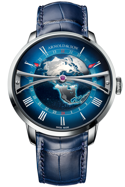 Arnold & Son Watch Globetrotter Steel Blue Limited Edition