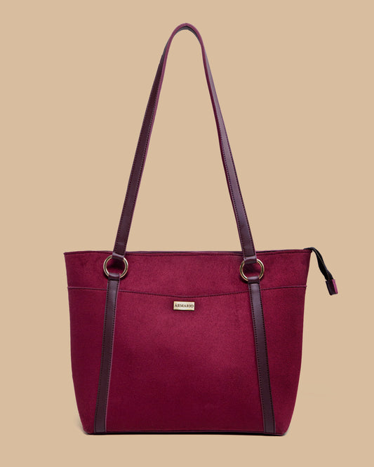 D-VINE Mini Tote Bag (Burgundy Suede)