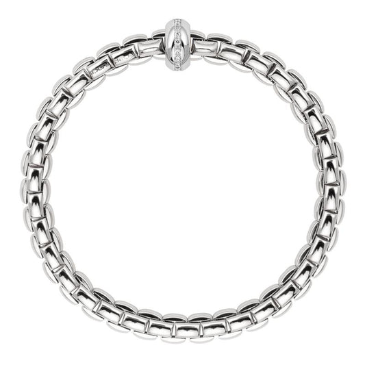 FP Eka Anniversario 18ct White Gold .13ct Diamond Bracelet