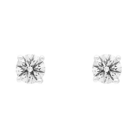 18ct White Gold .8ct Diamond Solitaire Brilliant Cut Stud Earrings