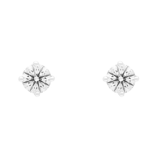 18ct White Gold 1.ct Diamond Solitaire Brilliant Cut Stud Earrings