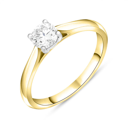 18ct Yellow Gold .71ct Diamond Brilliant Cut Solitaire Ring