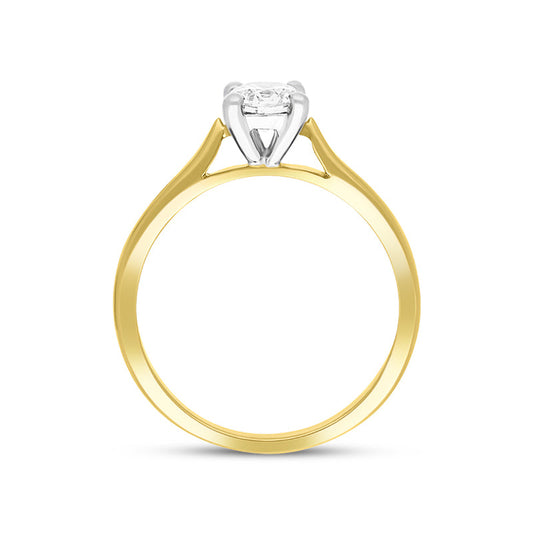 18ct Yellow Gold .2ct Diamond Brilliant Cut Solitaire Ring