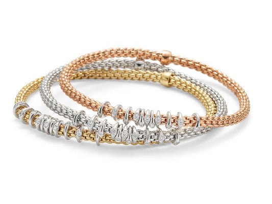 FP Flex'it Prima 18ct Yellow Gold .15ct Diamond Bracelet