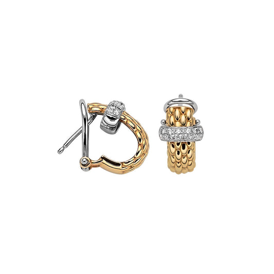 FP Flex'It Vendome 18ct Yellow Gold .2ct Diamond Earrings