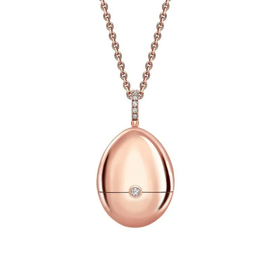 F18ct Rose Gold Diamond Bail Frog Surprise Locket