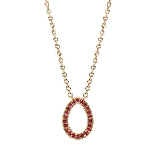 FColours of Love Sasha 18ct Rose Gold Ruby Egg Pendant