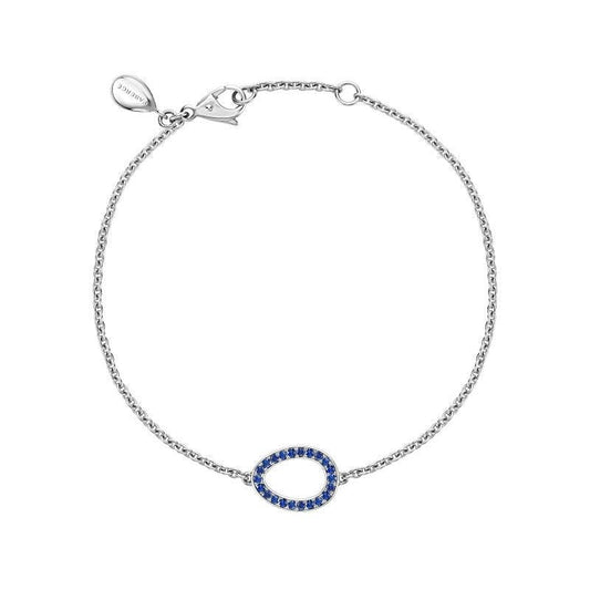 FColours of Love Sasha 18ct White Gold Sapphire Egg Bracelet