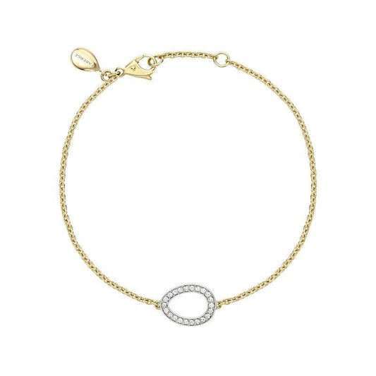 FColours of Love Sasha 18ct White and Yellow Gold Diamond Egg Bracelet