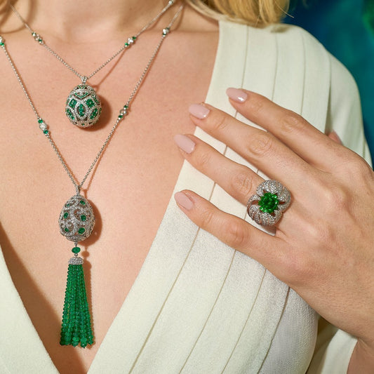 FImperial ImperatrIC Emerald Tassel Pendant