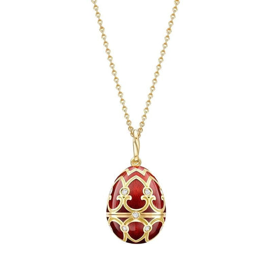 FPalais Tsarskoye Selo Red Locket with White Gold Rabbit Surprise