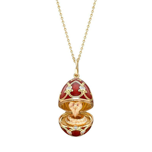 FPalais Tsarskoye Selo Red Locket with Snake Surprise