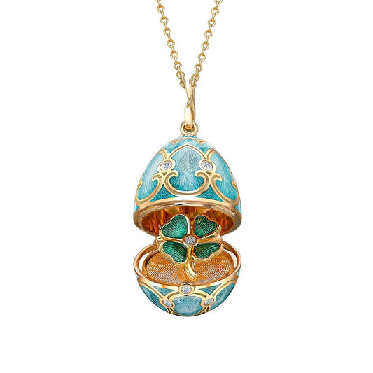 FPalais Tsarskoye Selo Turquoise Locket With Clover Surprise