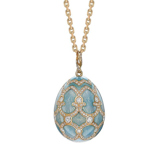 FPalais Tsarskoye Selo Yellow Gold Diamond Turquoise Large Pendant