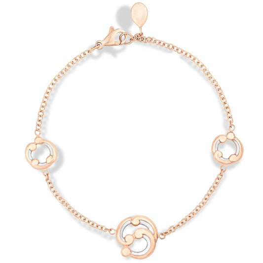 FRococo 18ct Rose Gold White Enamel Bracelet D