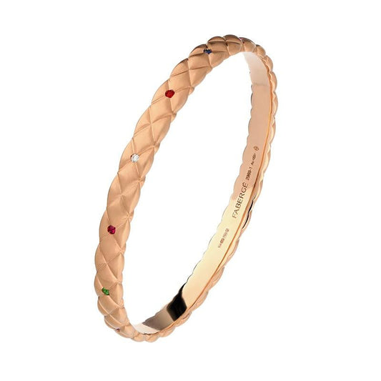 FTreillage 18ct Rose Gold Multicoloured Bangle