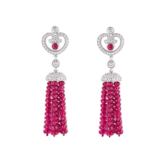 FImperial ImperatrIC Ruby Tassel Earrings