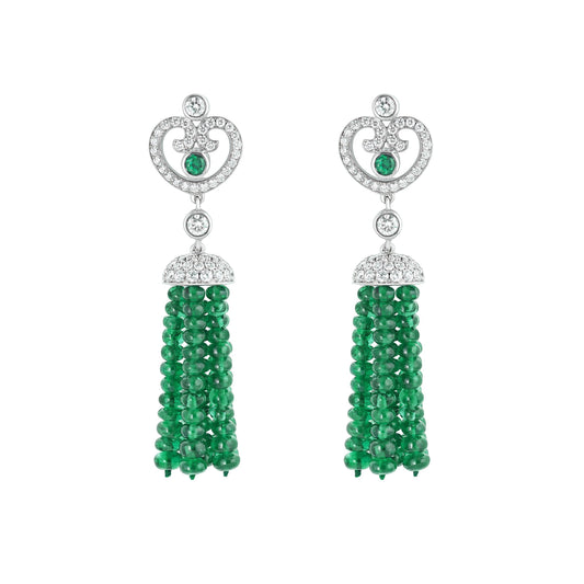 FImperial ImperatrIC Emerald Tassel Earrings