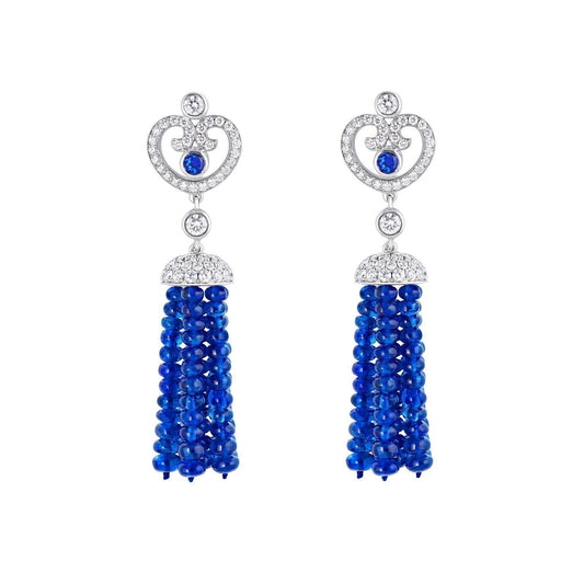 FImperial ImperatrIC Sapphire Tassel Earrings