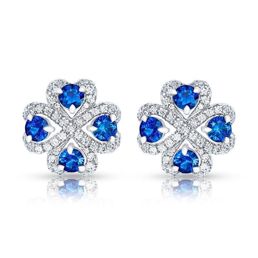 FImperial Quadrille Blue Sapphire Earrings