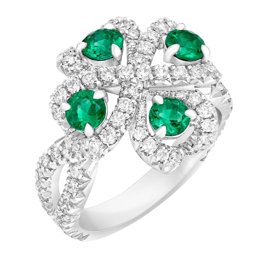 FImperial Quadrille Emerald Ring