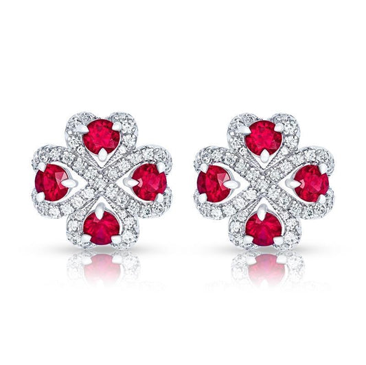 FImperial Quadrille Ruby Earrings