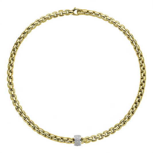 FP Flex'It Eka 18ct Yellow Gold .53ct Diamond Necklace