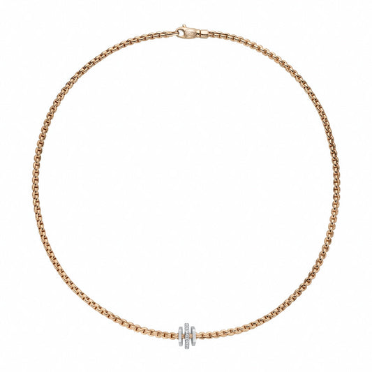 FP Eka 18ct Rose Gold .15ct Diamond Necklace