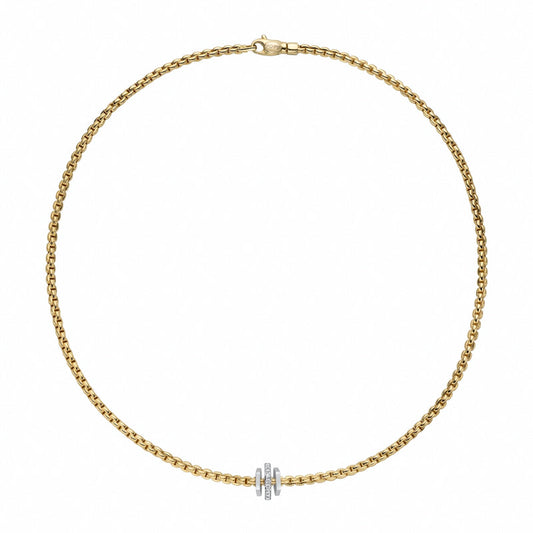 FP Eka 18ct Yellow Gold .15ct Diamond Necklace