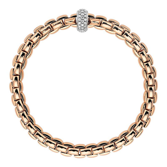 FP Eka Anniversario 18ct Rose Gold .4ct Diamond Bracelet