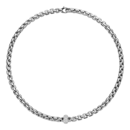 FP Eka Anniversario 18ct White Gold .4ct Diamond Necklace