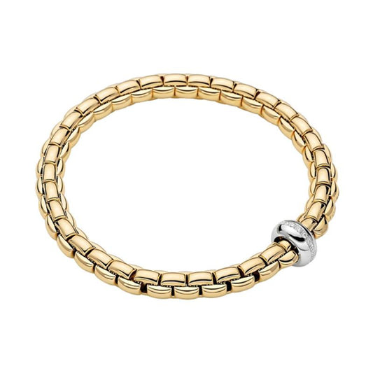 FP Eka Anniversario 18ct Yellow Gold .13ct Diamond Bracelet