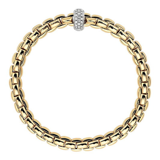 FP Eka Anniversario 18ct Yellow Gold .4ct Diamond Bracelet