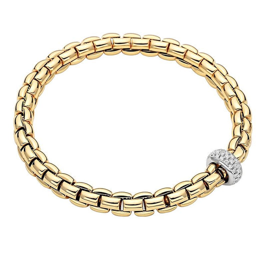 FP Eka Anniversario 18ct Yellow Gold .4ct Diamond Bracelet