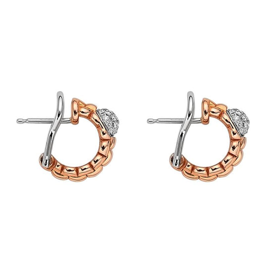 FP Eka Tiny 18ct Rose Gold .19ct Diamond Earrings