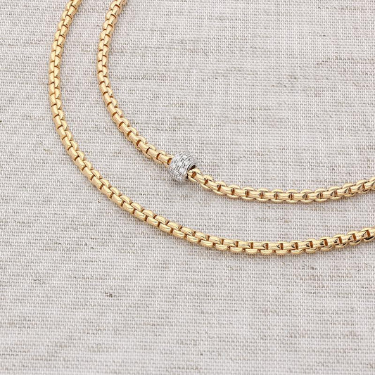 FP Eka Tiny 18ct Rose Gold .19ct Diamond Necklace