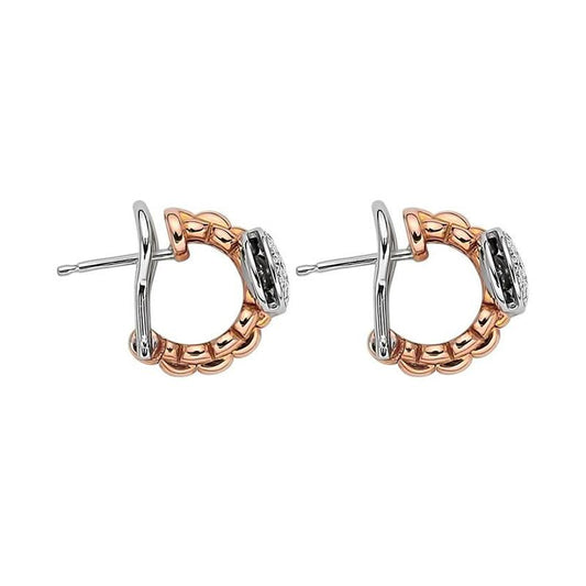 FP Eka Tiny 18ct Rose Gold .45ct Diamond Earrings