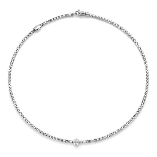 FP Eka Tiny 18ct White Gold .7ct Diamond Necklace