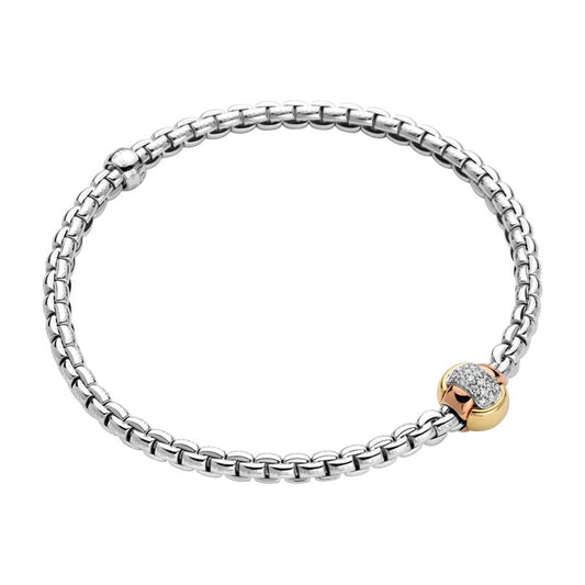 FP Eka Tiny 18ct White Gold .25ct Diamond Bracelet