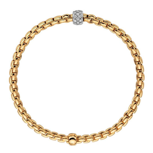 FP Eka Tiny 18ct Yellow Gold .19ct Diamond Bracelet