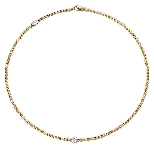 FP Eka Tiny 18ct Yellow Gold .19ct Diamond Necklace