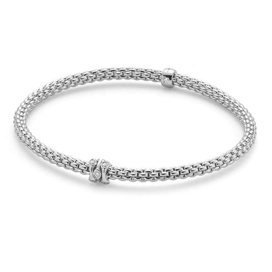 FP Flex'It Prima 18ct White Gold .12ct Diamond Bracelet