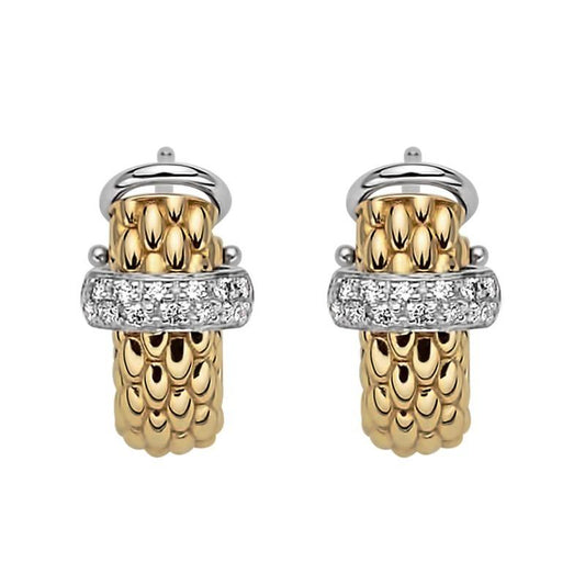 FP Flex'It Vendome 18ct Yellow Gold .2ct Diamond Earrings