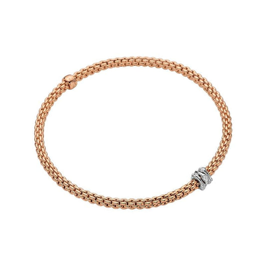 FP Flex'it Prima 18ct Rose Gold .12ct Diamond Bracelet